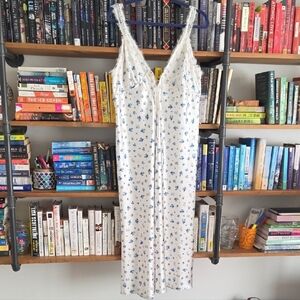 Forever 21 White and Blue Lace Dress